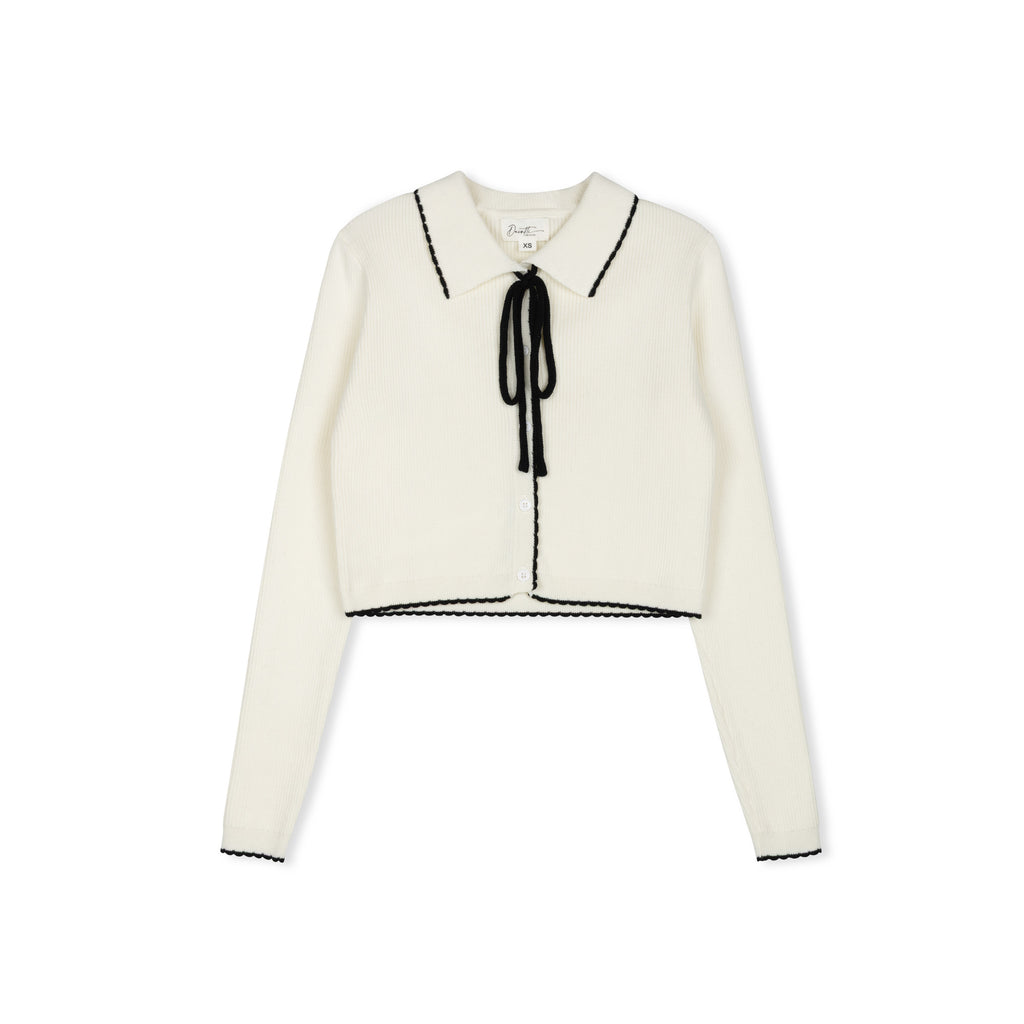 IVORY TIE SWEATER