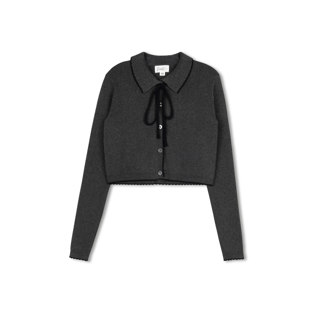 GREY TIE SWEATER