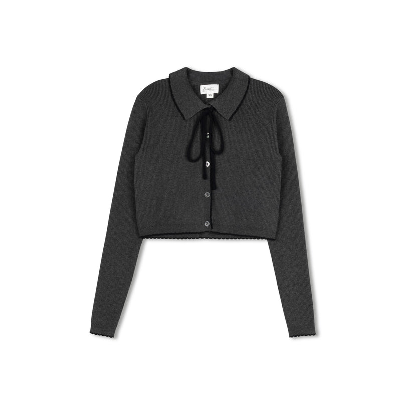 GREY TIE SWEATER