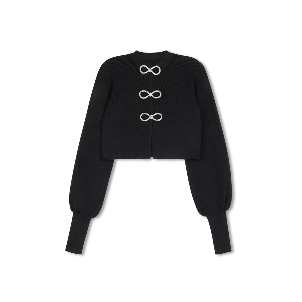 BLACK BOW SWEATER