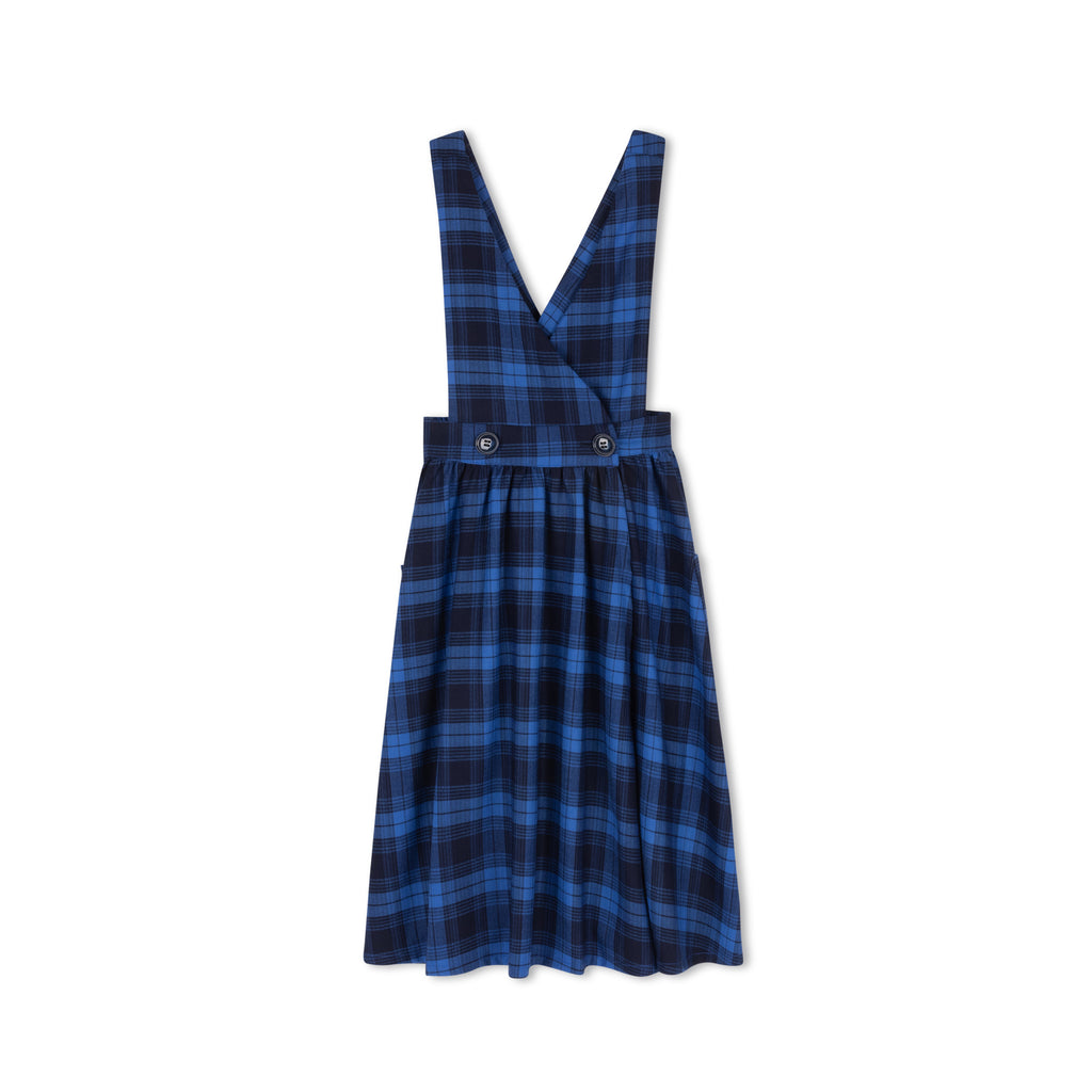 BLUE PLAID PINAFORE