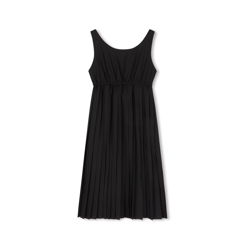 BLACK PLEATED JUMPER