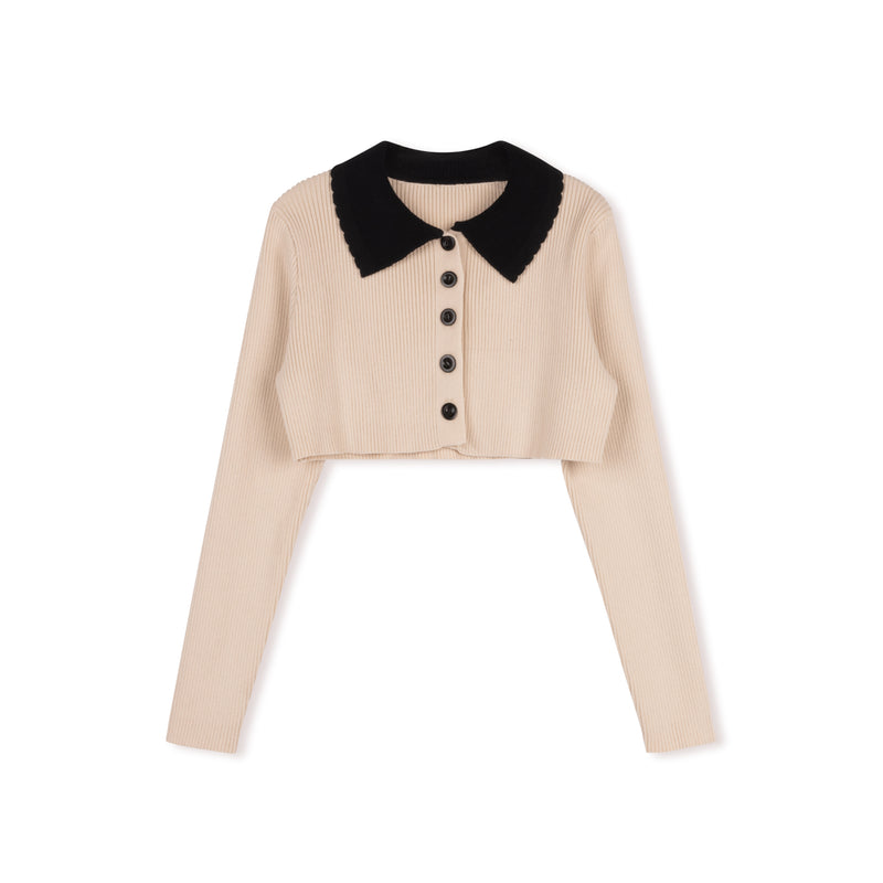 TAN COLLAR SWEATER