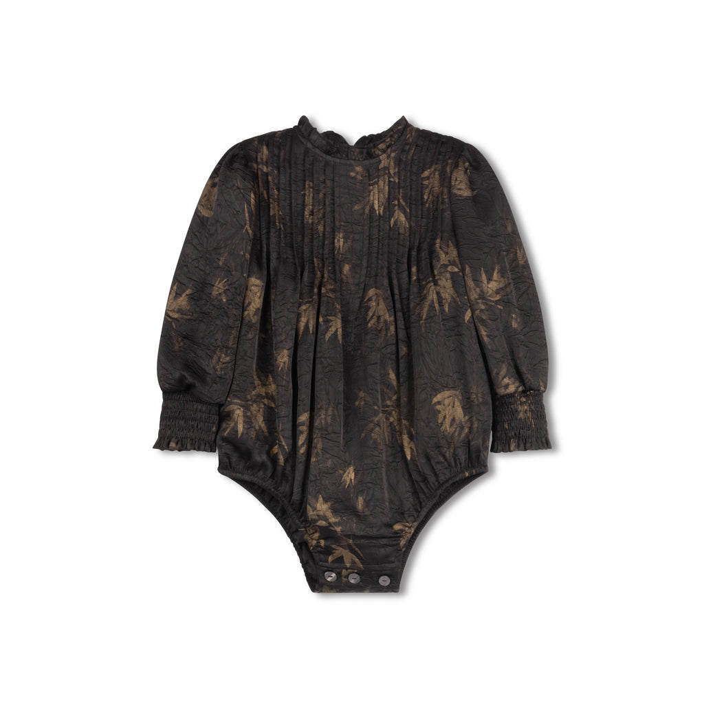 BLACK/GOLD FLOW ROMPER