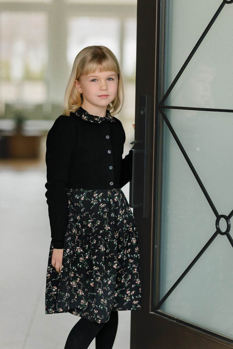 FLORAL COLLAR DRESS