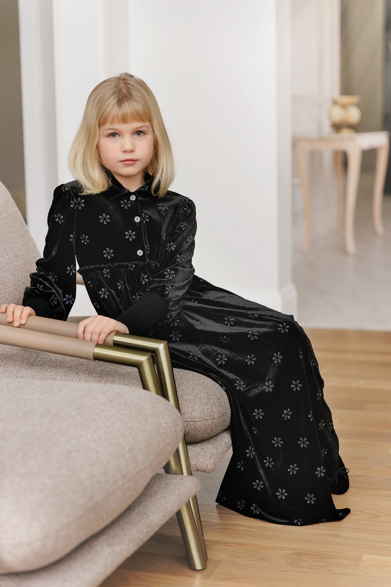 VELVET FLOWER MAXI