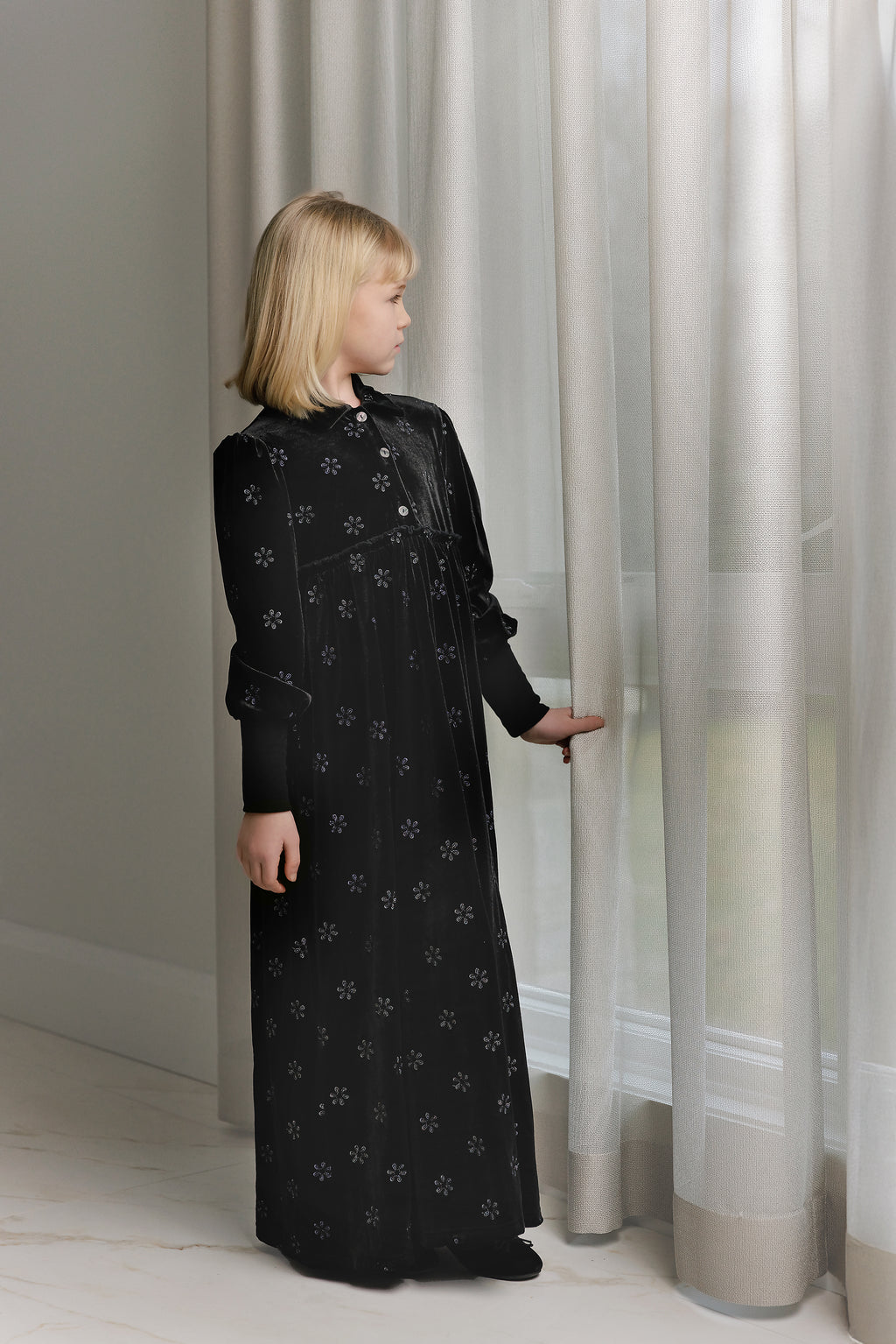VELVET FLOWER MAXI