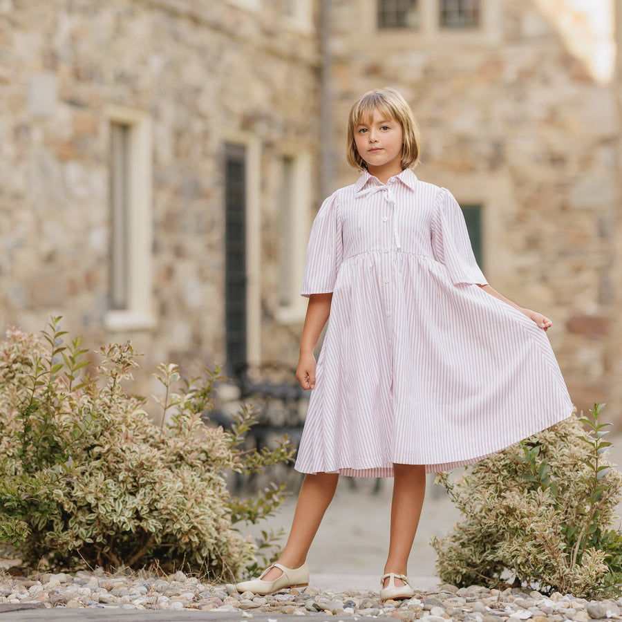 PINK STRIPE HIGH WAIST DRESS – Velvette Label