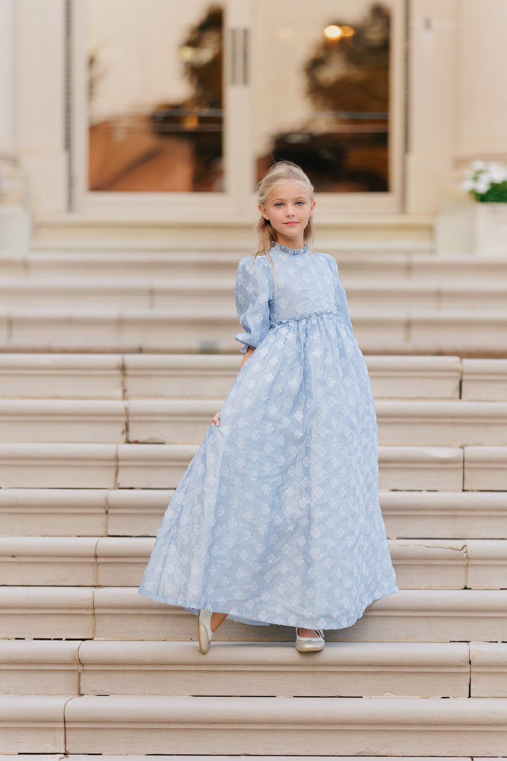 BLUE FLORAL GOWN- FINAL SALE