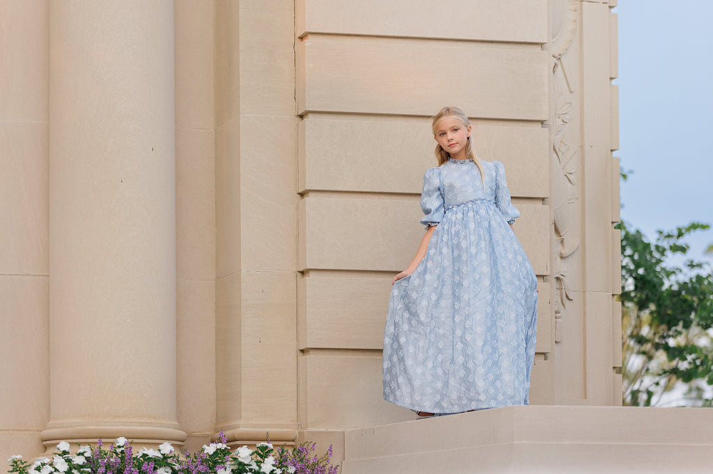 BLUE FLORAL GOWN- FINAL SALE