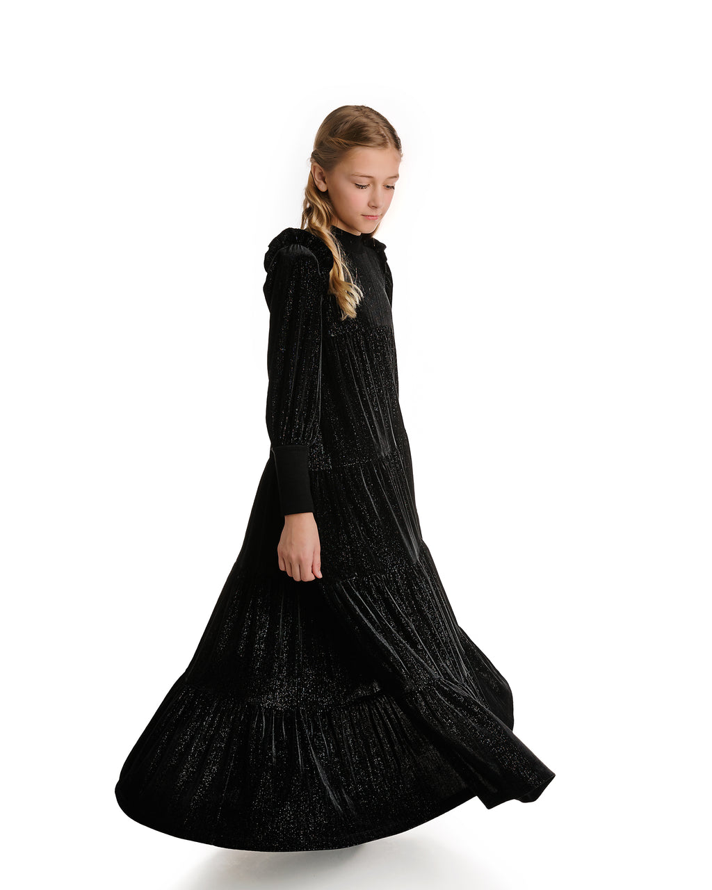 SHIMMER FLOW MAXI DRESS