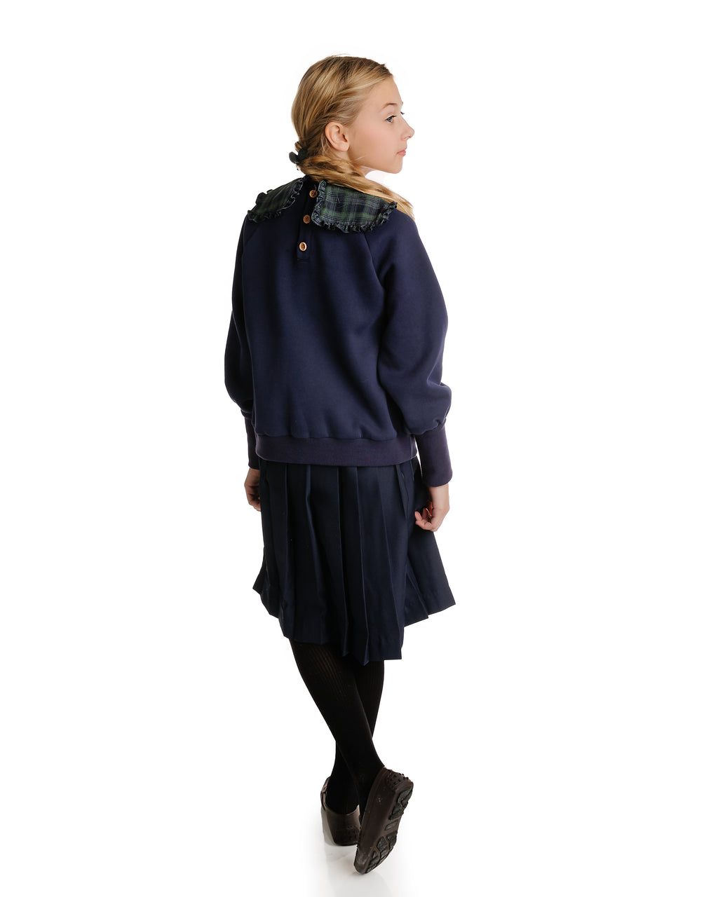 COLLARED SWEATSHIRT- NAVY